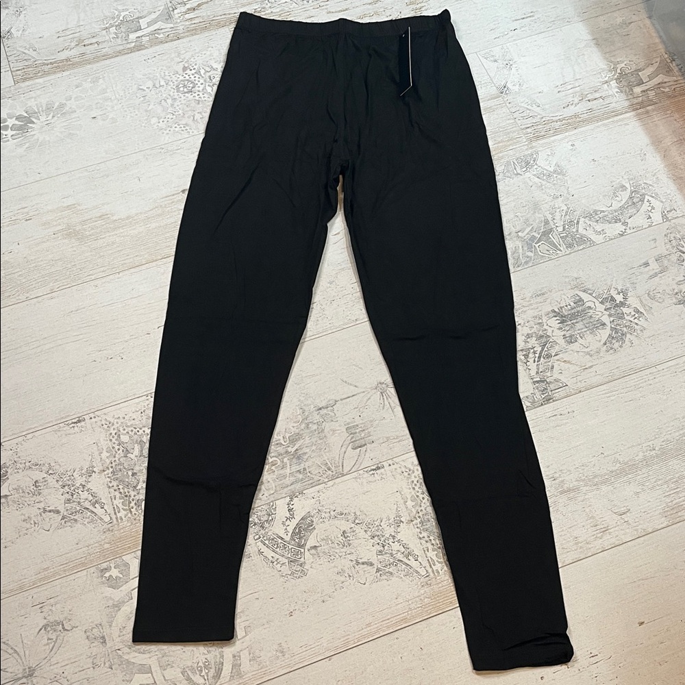 New Mix Solid Black Leggings Plus Size
